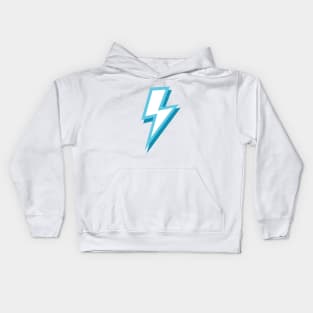 Icy Blue Lightning Bolts Kids Hoodie